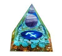 Besorgone Orgone pyramide en cristal de Style zodiaque, pierre de guérison, sphère d'améthyste pour une énergie Positive, Chakra Reiki, Protection Orgonite pryamide Méditation Cadeau (Sagittaire)