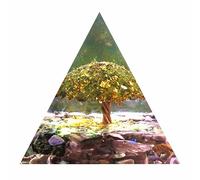 Besorgone Pyramide Orgonite Faite à la Main avec Pierre péridot, Protection du générateur d'énergie Reiki Chakra Collection Orgone de guérison en Cristal