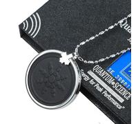 Besot Science quantique collier énergie scalaire pendentif circulaire homme et femme pierre volcan bijoux pendentif jumper (Rotundity)