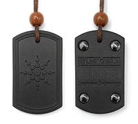 Besot Science quantique collier énergie scalaire pendentif circulaire homme et femme pierre volcan bijoux pendentif jumper (Square cotton rope)