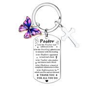 BESPMOSP Porte-clés de remerciement pour pasteur, cadeaux religieux pour femmes et hommes, porte-clés chrétien pour pasteurs, cadeaux d'anniversaire pour prédicateurs