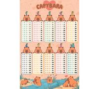 BESPOKE - Poster CAPYBARA Tables de multiplication - Produit Officiel | Réutilisable