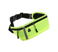 BESPORTBLE 1 Banane D'extérieur avec Poche pour Téléphone pour Jogging Équitation Course À Pied 3 Poches pour Cartes D'identité Écoute De Musique Vert 6 5 Pouces
