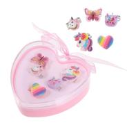 BESPORTBLE 1 boîte Bagues Licorne Ajustables pour Filles Coffret Bijoux Garçon Fille Créatifs et Colorés Cadeau Anniversaire et Fête pour Petite Fille