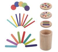 BESPORTBLE 1 boîte de tri de Formes et de Couleurs en Bois - Jouet d'association Montessori pour Les Tout-Petits - Jeu d'activités sensorielles préscolaires pour l'école et la Maison
