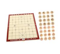 BESPORTBLE 1 Boîte Jeu Échecs Chinois Bois avec Plateau Pliable et Rangement Intégré Ensemble Traditionnel de Xiangqi pour Échecs pour Maison