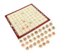 BESPORTBLE 1 Boîte Jeu Échecs Chinois Xiangqi Bois avec Plateau Pliable et Boîte de Rangement Intégrée Jeu Traditionnel Portable pour Voyage et Développement Cognitif