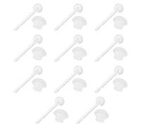 BESPORTBLE 1 boîte Kit Boucles Oreilles Invisibles Résine avec Bouchons Silicone Clous Transparents Discrets pour Soin et Nettoyage des Piercings Auriculaires Unisexe pour Usage Quotidien et