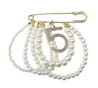BESPORTBLE 1 Broche Pendentif Et Pompon En Perles Pour Femme Accessoire De Poitrine En Perles Breloque Pompon En Alliage