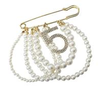 BESPORTBLE 1 Broche Pendentif Perle Broche Femmes Broches Et Perle Gland Bijoux Perle Broche Décoration Numéro Broche Gland Badge Broche Gland Charme Broche Alliage