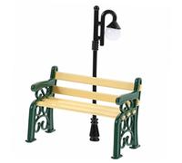 BESPORTBLE 1 Ensemble Banc et Lampadaire Courbé pour Décoration de Maison de Poupées et Scènes Miniatures