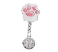 BESPORTBLE 1 Ensemble Cat Claw Pocket Watch Montre de Poche pour Enfants Montre de Poche Chat Patte nom Mignon Montres Chat pour Femmes de la Pendentif Alliage Rose