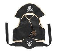 BESPORTBLE 1 ensemble Costume de Pirate avec Chapeau et Masque Accessoires pour Fête Halloween et Cosplay Set Complet pour Événements Thématiques