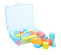 BESPORTBLE 1 Ensemble de Jouets géométriques - Kit de géométrie, Jeux d'association de Formes géométriques - Blocs Solides colorés, matériel pédagogique de mathématiques pour la Maison