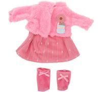 BESPORTBLE 1 Ensemble de vêtements pour poupée Fille 45 cm, Robe Rose, Jupe pailletée, Tenue de Ballet d'anniversaire pour Petite Fille, Accessoires de Mode, vêtements Miniatures