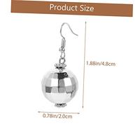 BESPORTBLE 1 Ensemble Ensemble de pendentif disco boucles d'oreilles disco boucles d'oreilles boule disco fournitures de fête ornements de boule disco accessoires de danse résine