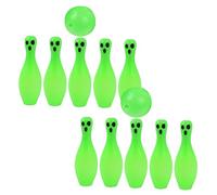 BESPORTBLE 1 Ensemble Jeu de Bowling Lumineux pour Halloween de Quilles Glow in The Dark pour Activités Famille et Fêtes et Jeu Extérieur et Intérieur
