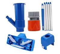 BESPORTBLE 1 Ensemble Kit de Nettoyage de Piscine Plastique avec Brosse Aspiration et Nettoyage Jet pour Éliminer Débris et Au Fond Piscine
