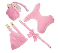 BESPORTBLE 1 Ensemble La Laisse du Chien Race Animal De Compagnie Chienchien Gilet Harnais pour Chien pour Chiens Accessoires Chiot Museau Mâcher Voiture Licou Transporteur Velours Côtelé