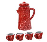 BESPORTBLE 1 Ensemble Mini Théière et Tasses Accessoires de Simulation pour Maison de Poupée Décoration de Salle de Thé Féérique Théière Tasses