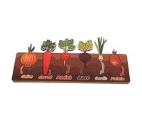 BESPORTBLE 1 Ensemble Puzzle Bois de Légumes pour Garçon Fille Apprentissage Préscolaire Éveil des Compétences Motrices Jeu de de Formes pour Tout Petits Activité Éducative Amusante