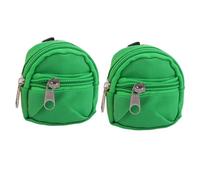 BESPORTBLE 1 Ensemble Set de Mini Sac à Zippé Porte avec Porte Clés Sac à Pratique et Décoratif Vert