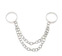 BESPORTBLE 1 Jeu Anneau De Chaîne Bijoux Gothiques Pour Femmes Bagues Réglables Pour Femmes Anneaux Punk Vintage Anneaux Réglables Bagues Vintage Bagues Pour Femmes Alliage 2 Pièces