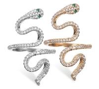 BESPORTBLE 1 Jeu Anneau D'ouverture Serpent Filles Petit Doigt Bijoux De Doigt D'halloween Bague Gothique Femmes Bagues Bague Homme Bagues Pour Femme Dames Anneaux Bague Rétro Métal 2 Pièces