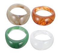 BESPORTBLE 1 Jeu Bague En Résine Anneaux Pour Plus Light Ring Accessoires De Déguisements De Bijoux Décoration De Doigt Bijoux Bague Chic Bague De Mode Anneau De Doigt 4 Pièces