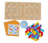 BESPORTBLE 1 Jeu de Puzzle Montessori pour l'apprentissage des Chiffres chez Les Enfants - Plateau de Jeu en Bois avec Chiffres Mobiles, idéal pour l'éveil et l'association de notions,