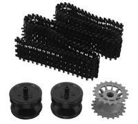 BESPORTBLE 1 Jeu de Roues et chenilles pour Camion RC : kit de Remplacement de Roues et chenilles pour Camion Militaire RC, Char d'assaut et Crawler.