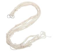 BESPORTBLE 1 Jeu Filet Plantes Cintres Usine Corbeille Cintre en Macramé Pendaison Panier Filet pour Pot De Fleur Suspension pour Plante Simple Lin en Coton Beige 3 Pièces