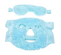 BESPORTBLE 1 Jeu masque de beauté nettoyant refroidissement gel complet peau Hydratant cold pack patch froid masque de glace masque facial Polaire super douce sur la surface inférieure Blue