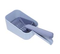 BESPORTBLE 1 Jeu Pelle à Litière pour Chat Désodorisant Poste Dissuasif Cuillères à Litière pour Chat Filtre Pipi Cuillère à Chat Bac à Litière pour Chat avec Capuche Pincer Les Hanches Blue