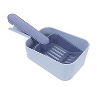 BESPORTBLE 1 Jeu Pelle à Litière pour Chat Mangeoire Éliminateur Porte-cuillère pour Chat Animal De Compagnie Pipi Poubelle Caddie Armoire à Litière pour Chat Tapis De Chat Les Hanches Blue