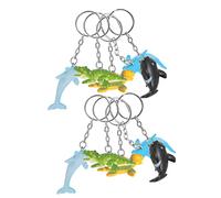 BESPORTBLE 1 Jeu Porte-clés De Modèle Animal Marin Pendentif Clé Pieuvre Scellé Keychains D'animaux Porte-clés Mini Animaux Mignon Clés Pour Les Enfants Clés Décoratifs Le Fer 12 Pièces
