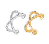 BESPORTBLE 1 Jeu Réglable Croix À Double De Anneaux Décoratifs Pour Femme Ajustables Pour Toutes Occasions 2 Pièces