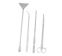 BESPORTBLE 1 Jeu Trousse D'aquarium Pince à Épiler Outil De Spatule D'aquarium Kit Ciseaux Plantes Aquatiques Kit Pinces Plantes Aquatiques Kits D'outils D'aquarium Acier Inoxydable Silver