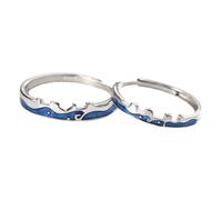BESPORTBLE 1 Paire Bague de couple anneau Couples de promesses assorties Sonnets de couple pour les amoureux couple sonne d'amour bijoux de couple bagues assorties couples alliage