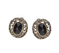 BESPORTBLE 1 Paire Bouchons de goujon clous d'oreilles en cristal boucles d'oreilles vintage Noir
