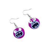 BESPORTBLE 1 Paire Boucles D'oreilles De Dessin Animé Boucles D'oreilles Crochet Motif De Dessin Animé Pendant L'oreille Chic D'oreille De Style Harajuku Pâte Polymère Violet,mauve