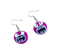 BESPORTBLE 1 Paire Boucles D'oreilles De Dessin Animé Boucles D'oreilles En Verrous Violets Boucles D'oreilles Crochet Boucles D'oreilles D'halloween Crochets Pâte Polymère Violet,mauve