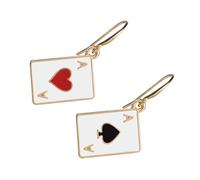 BESPORTBLE 1 Paire Boucles d'oreilles de poker plaqué or de jeu boucles d'oreilles pour les femmes boucles d'oreilles de mode pour femmes bijoux fantaisie pour femmes alliage