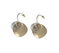 BESPORTBLE 1 Paire Boucles d'oreilles disque en métal grand Baisse pendant Décoration d'oreille balancement d'oreille d'oreille dangler all-match Golden