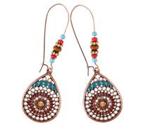 BESPORTBLE 1 Paire Boucles D'oreilles En Eau De Fleur Boucle D'oreille Folk Personnalisée Boucle D'oreille Évidée Boucle D'oreille Fleur Coloré