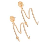 BESPORTBLE 1 Paire Boucles d'oreilles en métal m mariage pour goujons long femme Boucles d'oreilles en anglais boucles d'oreilles pendantes avec lettre Boucles d'oreilles de clous de lettre