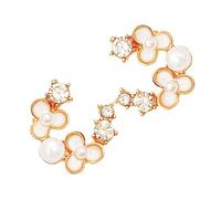 BESPORTBLE 1 Paire Boucles D'oreilles Fleur Pour Boucle D'oreille Bijoux Boucles D'oreilles Créoles Boucles D'oreilles Enveloppées Boucles D'oreilles En Peluche Métal Doré