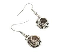 BESPORTBLE 1 Paire boucles d'oreilles gâteau thé fantaisie boucle d'oreille tasse décor d'oreille vintage pendentif tasse décorations d'oreille pendentif d'oreille alliage