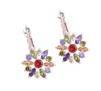 BESPORTBLE 1 Paire Boucles Oreilles Colorées pour Élégants et Contemporains à Fleurs Accessoires pour Toutes Occasions