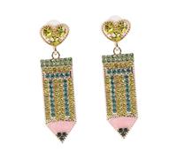 BESPORTBLE 1 Paire Boucles Oreilles de Crayon pour Élégantes et Parfaites pour Fête Enseignants Occasions Spéciales Toutes Tenues
